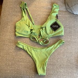 Lime green bikini